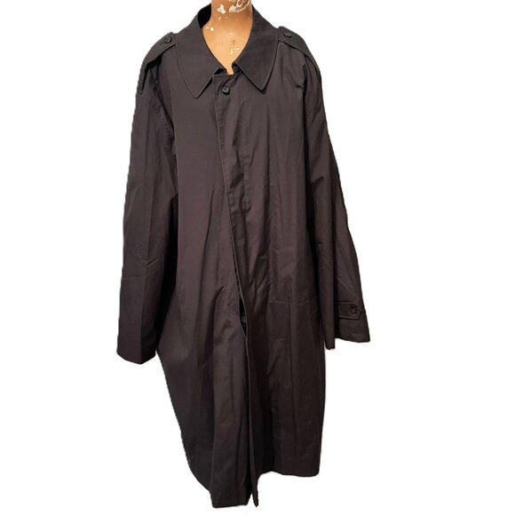 Guardsmark By TWIN HILL INSULATED Navy Blue Lined TRENCH COAT MENS 54R NWT - Picture 1 of 8
